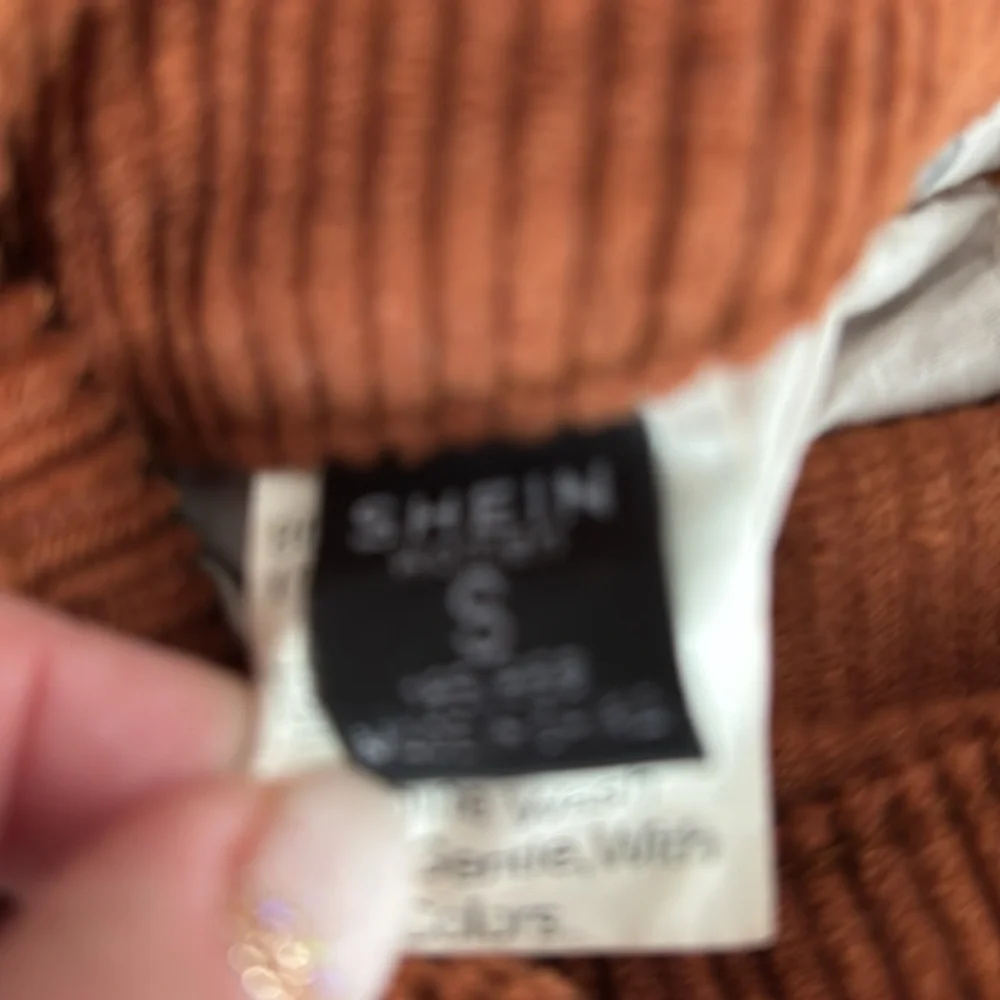SHEIN Terracotta Corduroy Straight Leg Pants - Picture 4 of 6